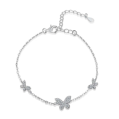 [Lumi Jewellery]Delicate Butterfly Pendant Bracelet