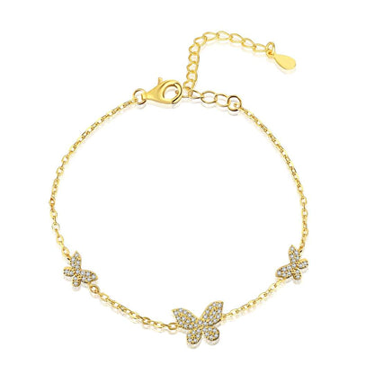 [Lumi Jewellery]Delicate Butterfly Pendant Bracelet