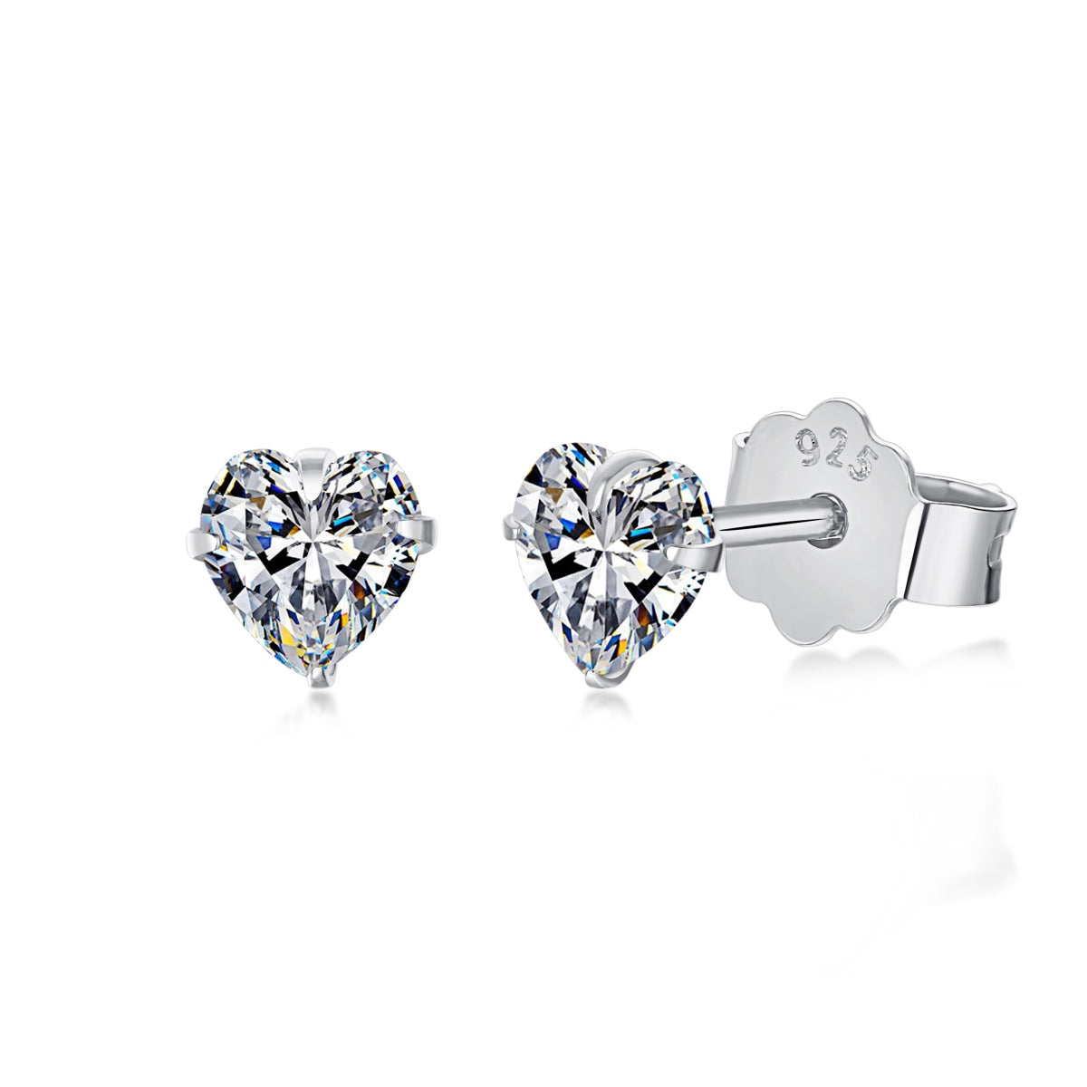 [Lumi Jewellery]Sparkling Heart Shaped Simple Earrings