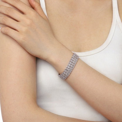 [Lumi Jewellery]Ornate Elegant Round Cut Party Bracelet