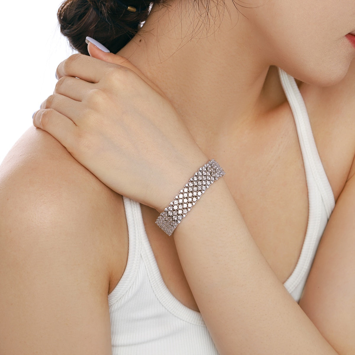 [Lumi Jewellery]Ornate Elegant Round Cut Party Bracelet