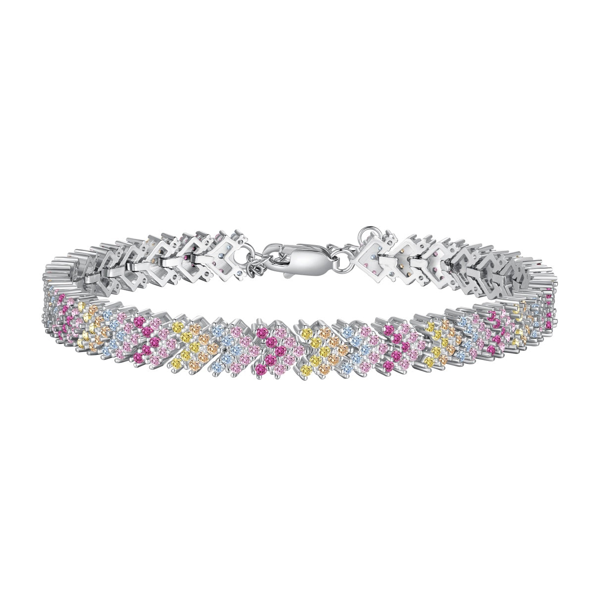 [Lumi Jewellery]Ornate Sparkling Round Cut Party Bracelet