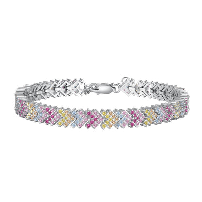 [Lumi Jewellery]Ornate Sparkling Round Cut Party Bracelet