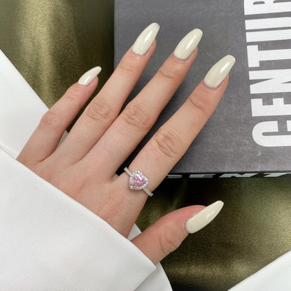 [Lumi Jewellery]Eternity Splashy Romantic Heart Shape Lover Ring