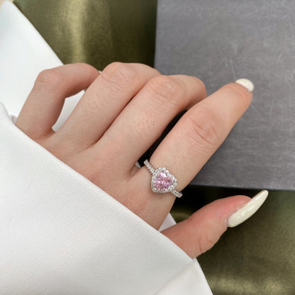 [Lumi Jewellery]Eternity Splashy Romantic Heart Shape Lover Ring