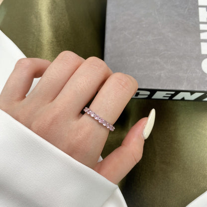 [Lumi Jewellery]Sparkling Round Cut Tennis Ring