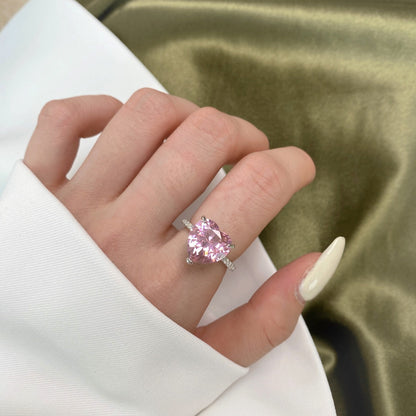 [Lumi Jewellery]6.0 Carat Luxurious Sparkling Romantic Heart Cut Lover Ring