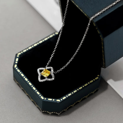 [Lumi Jewellery]Exquisite Flower Shape Princess Cut Necklace
