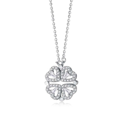 [Lumi Jewellery]Ornate Heart Cut Flower Shape Necklace