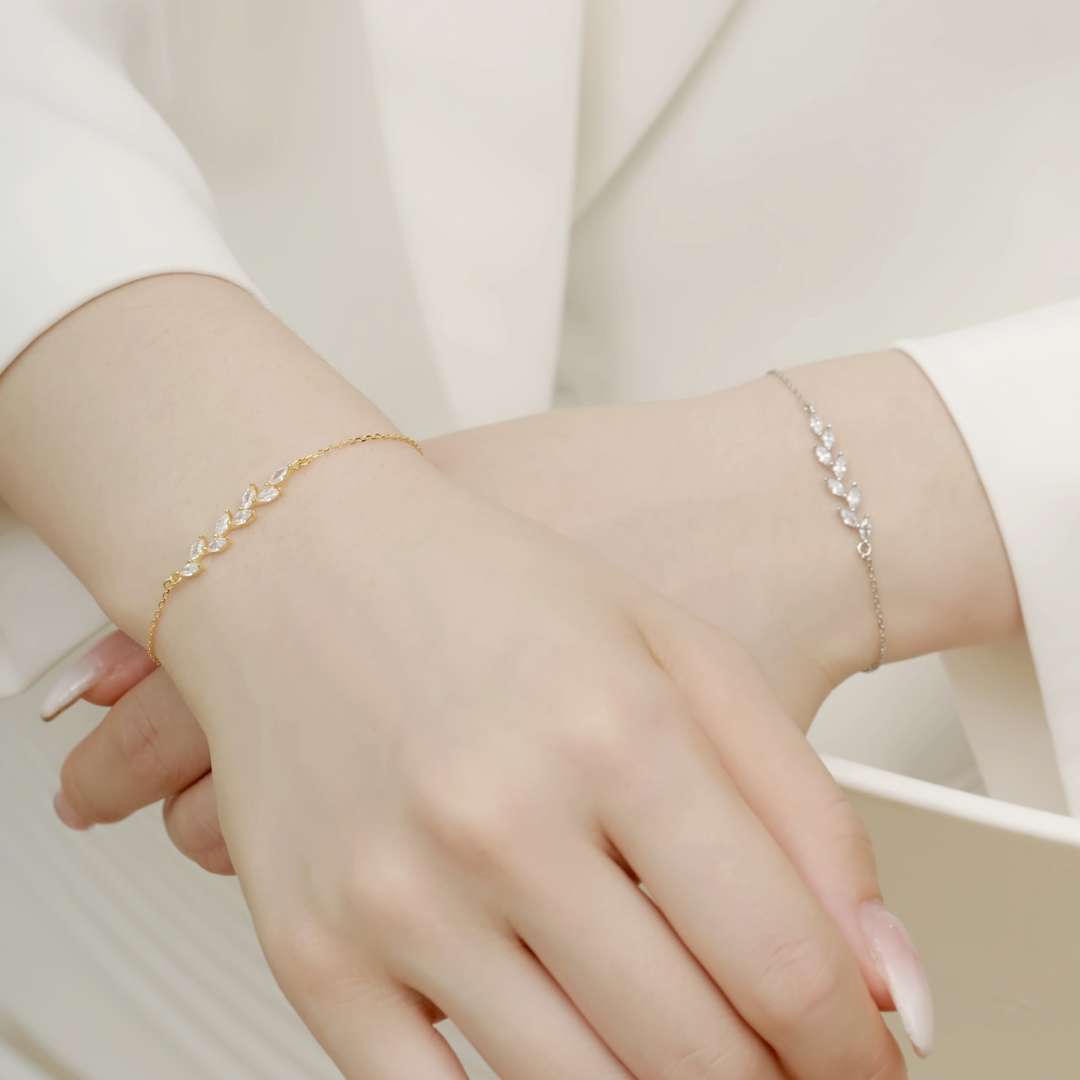 [Lumi Jewellery]Elegant Wheat Leaves Shape Bracelet