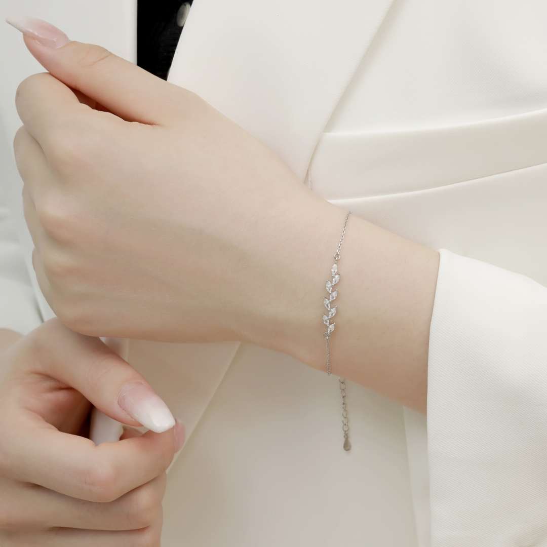 [Lumi Jewellery]Elegant Wheat Leaves Shape Bracelet