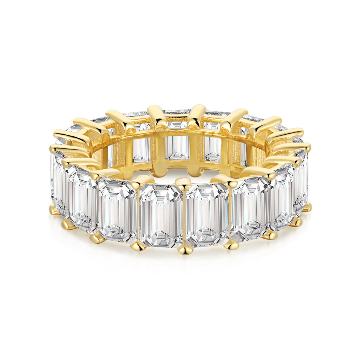 [Lumi Jewellery]0.75 Carat Elegant Emerald Cut Tennis Ring