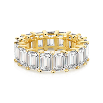 [Lumi Jewellery]0.75 Carat Elegant Emerald Cut Tennis Ring