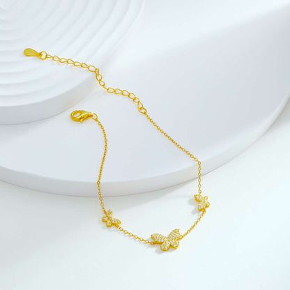 [Lumi Jewellery]Delicate Butterfly Pendant Bracelet