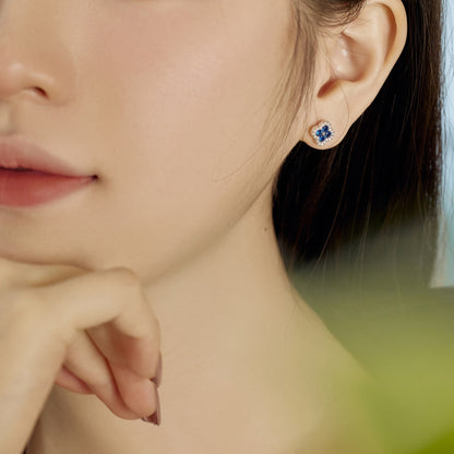 [Lumi Jewellery]Four-Leaf Clover Flower Shaped Earrings