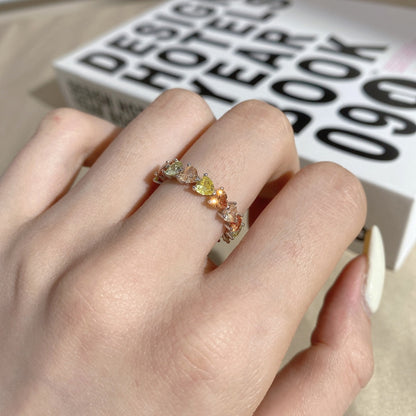 [Lumi Jewellery]0.25 Carat Radiant Romance Heart Cut Lover Ring