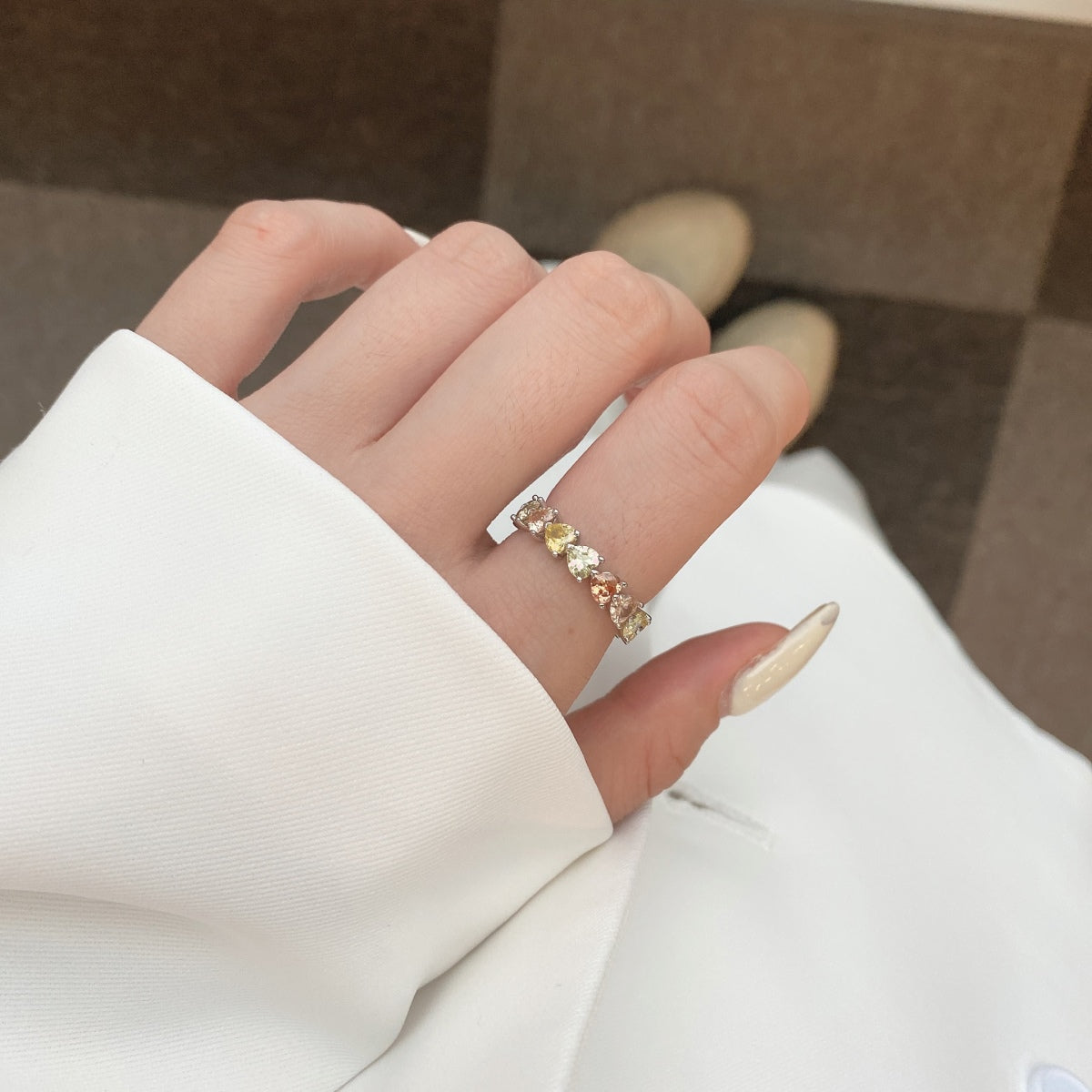 [Lumi Jewellery]0.25 Carat Radiant Romance Heart Cut Lover Ring