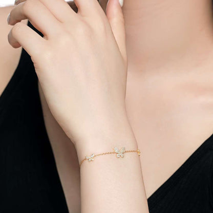 [Lumi Jewellery]Delicate Butterfly Pendant Bracelet