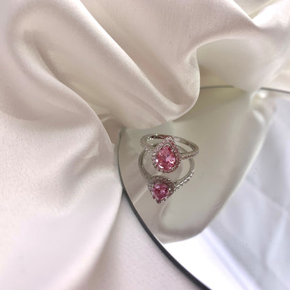 [Lumi Jewellery]1.0 Carat Luxurious Resplendent Water Drop Shape Wedding Ring