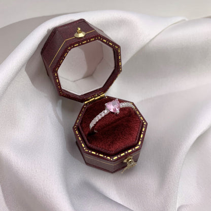 [Lumi Jewellery]0.5 Carat CaratEternity Charming Heart Shape Lover Ring
