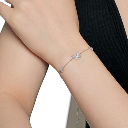 [Lumi Jewellery]Delicate Butterfly Pendant Bracelet