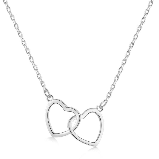 [Lumi Jewellery]Sterling Silver Love Double Ring Necklace