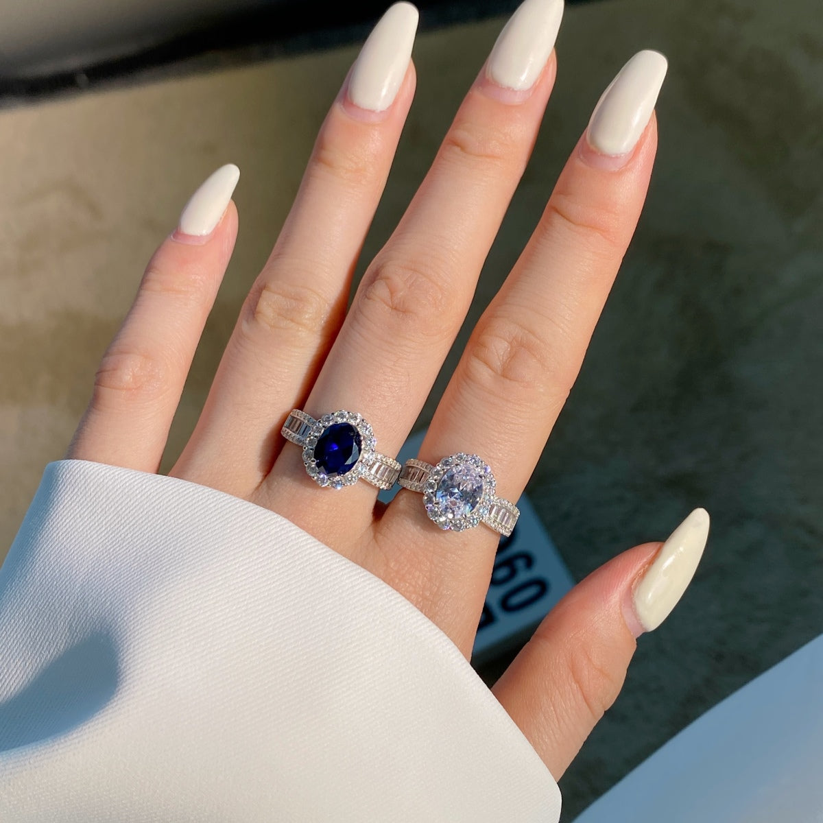 [Lumi Jewellery]1.5 Carat Dazzling Charming Oval Cut Banquet Ring