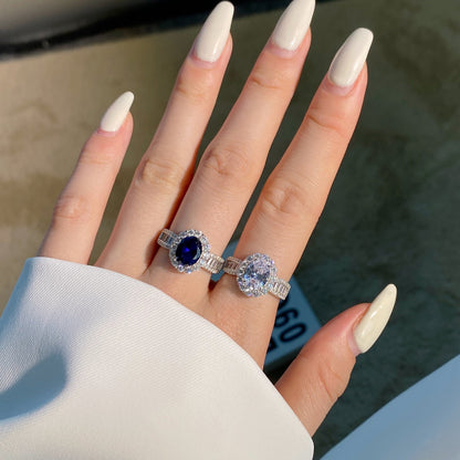 [Lumi Jewellery]1.5 Carat Dazzling Charming Oval Cut Banquet Ring
