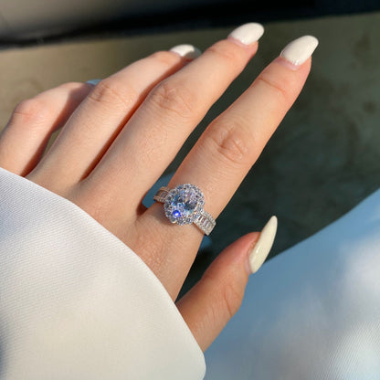 [Lumi Jewellery]1.5 Carat Dazzling Charming Oval Cut Banquet Ring