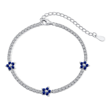 [Lumi Jewellery]Sparkling Flower Shape Tennis Bracelet
