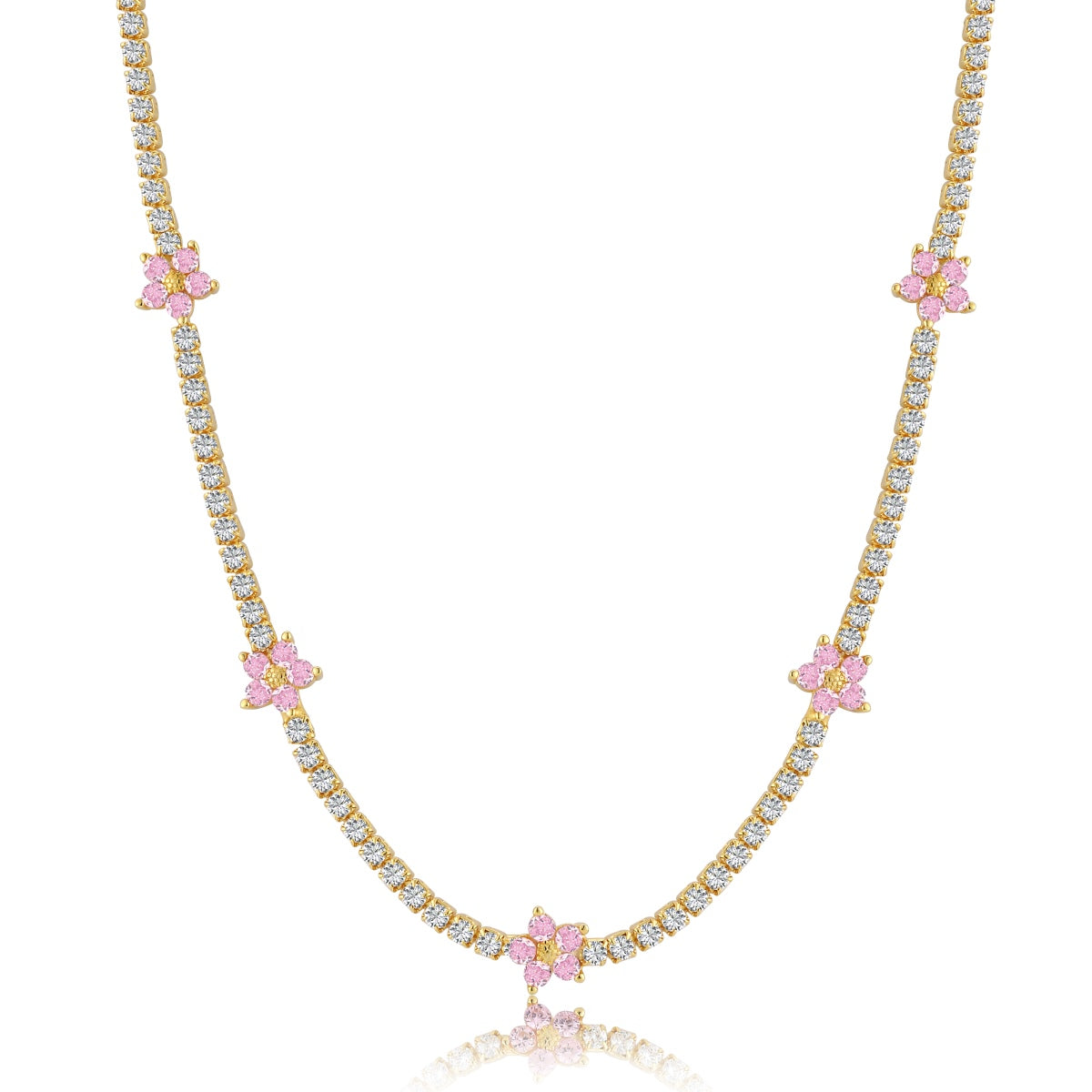 [Lumi Jewellery]Luxurious Colorful Flower Tennis Necklace