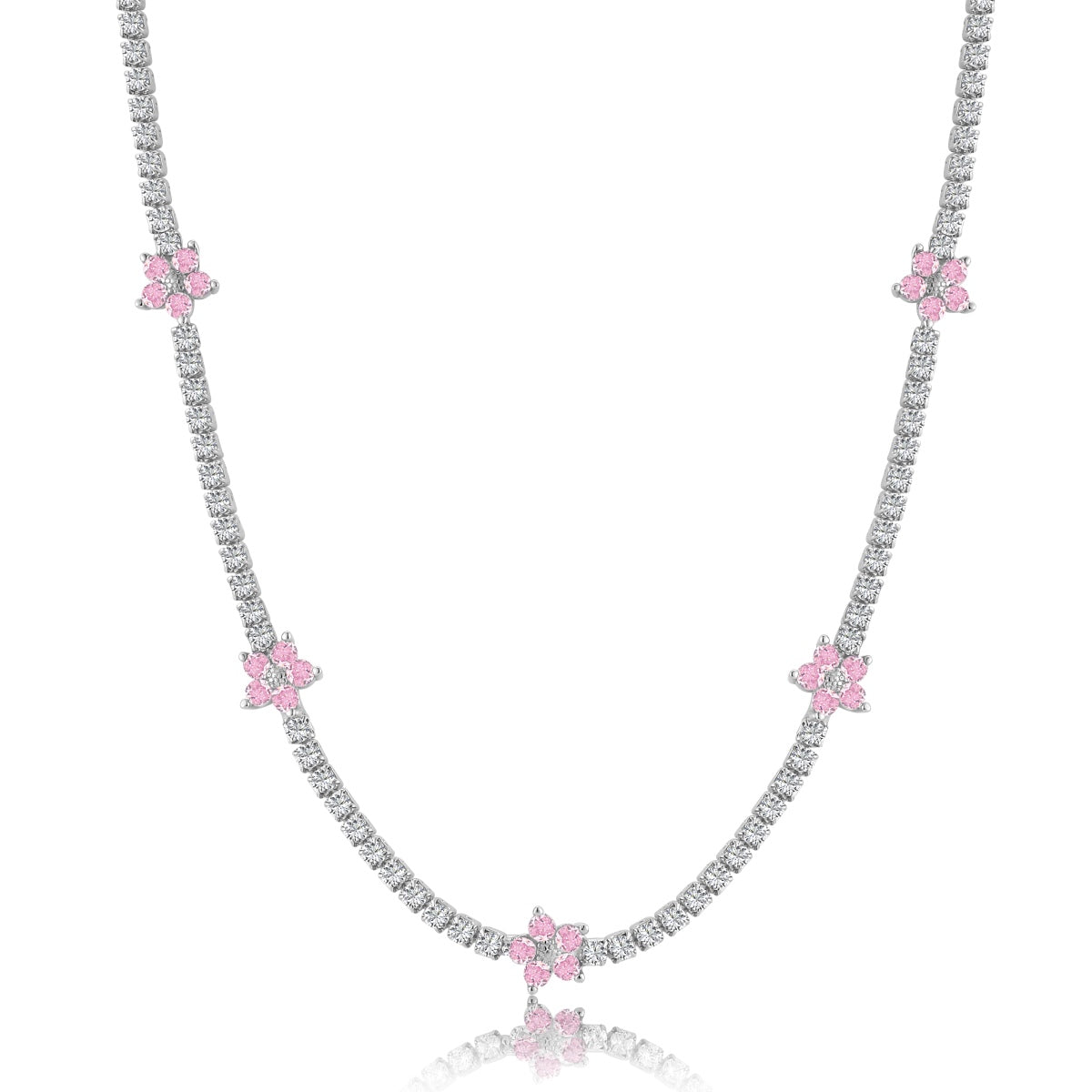 [Lumi Jewellery]Luxurious Colorful Flower Tennis Necklace