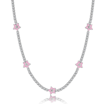 [Lumi Jewellery]Luxurious Colorful Flower Tennis Necklace