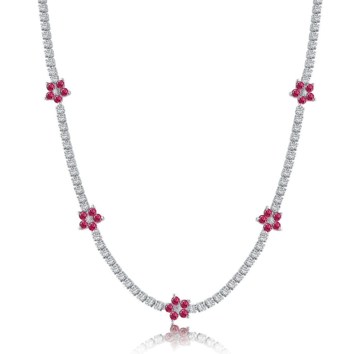 [Lumi Jewellery]Luxurious Colorful Flower Tennis Necklace