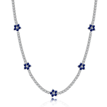 [Lumi Jewellery]Luxurious Colorful Flower Tennis Necklace