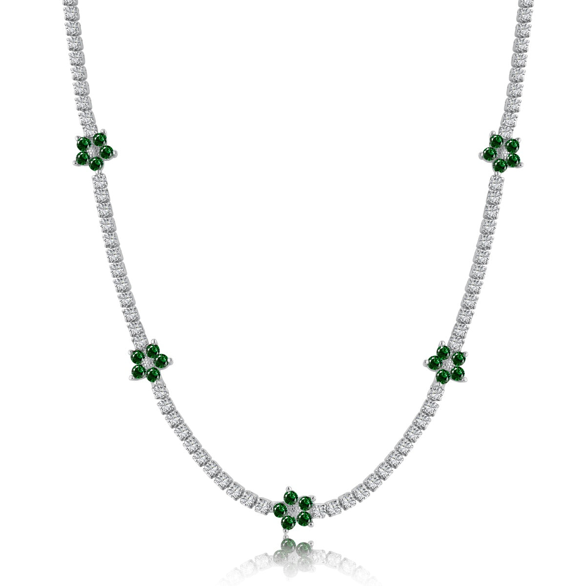 [Lumi Jewellery]Luxurious Colorful Flower Tennis Necklace