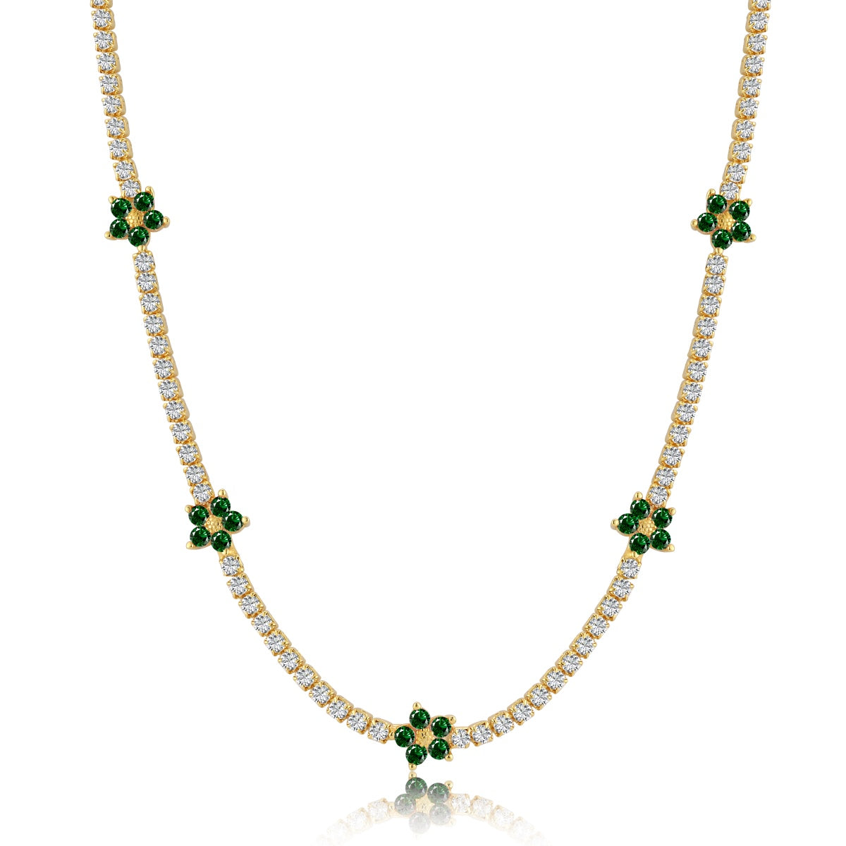 [Lumi Jewellery]Luxurious Colorful Flower Tennis Necklace