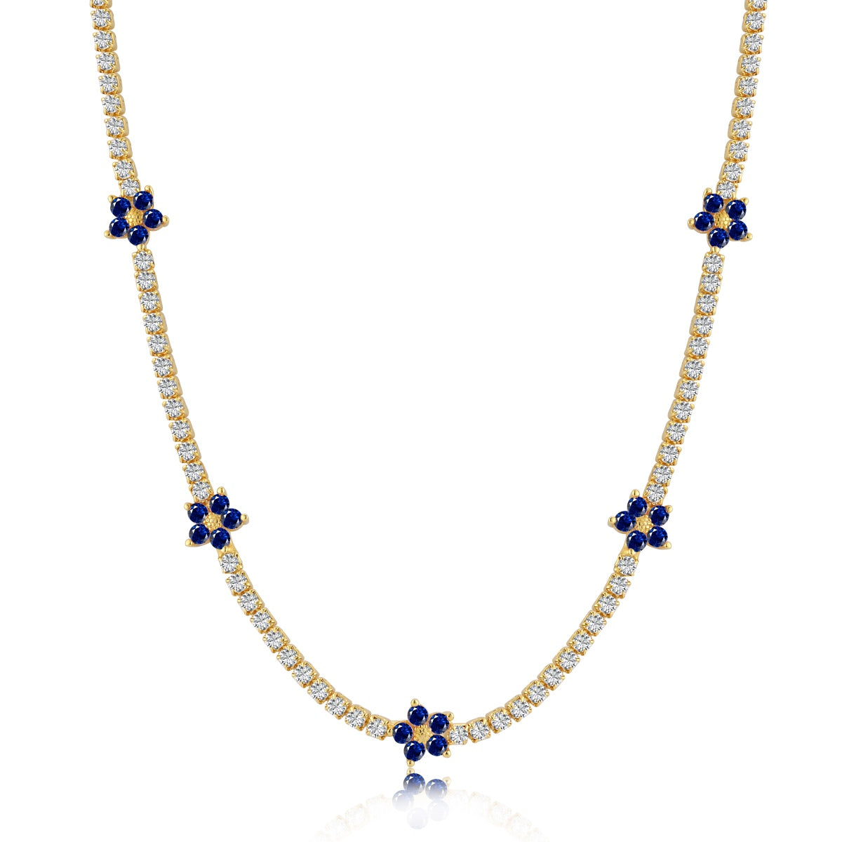 [Lumi Jewellery]Luxurious Colorful Flower Tennis Necklace