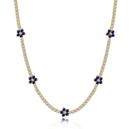[Lumi Jewellery]Luxurious Colorful Flower Tennis Necklace