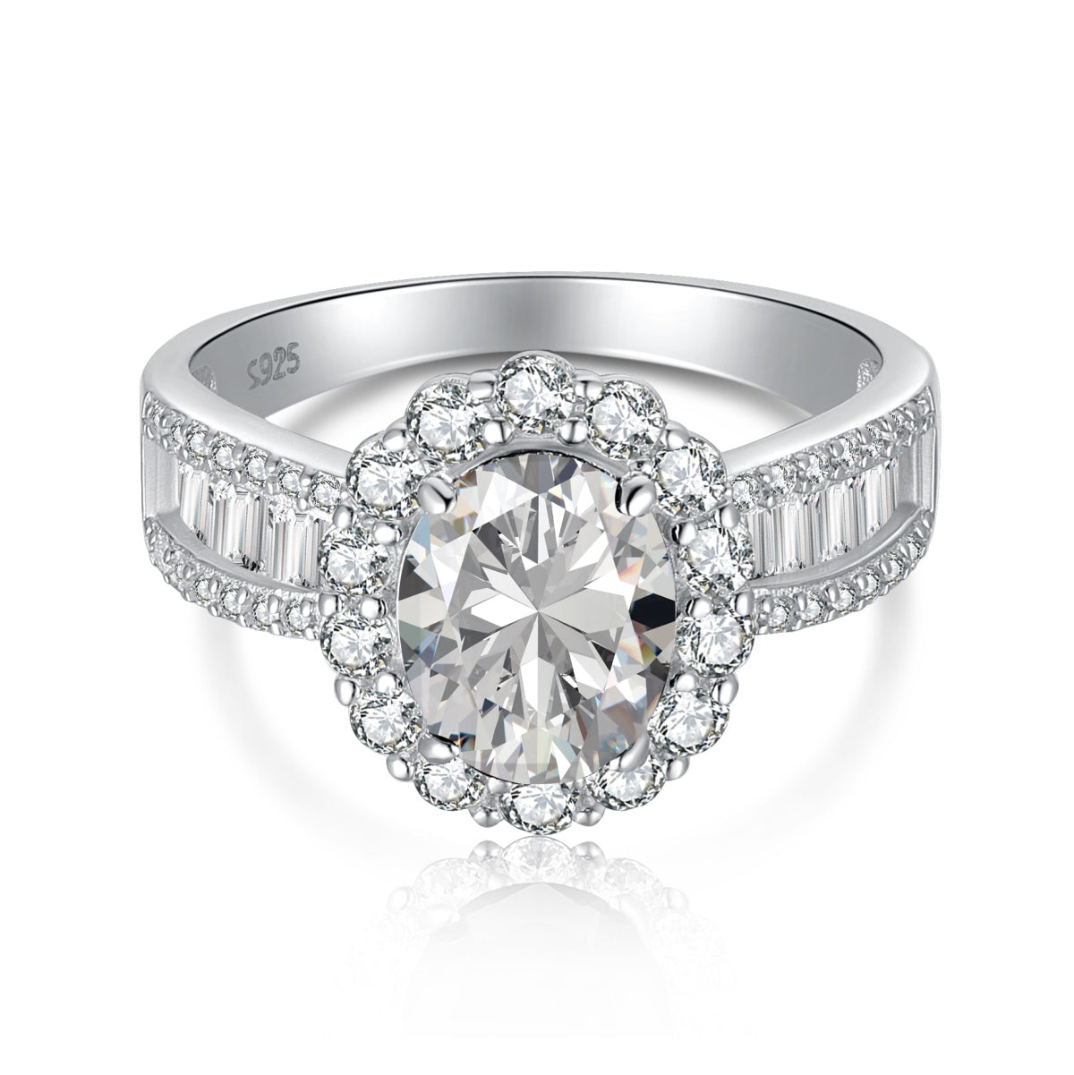 [Lumi Jewellery]1.5 Carat Dazzling Charming Oval Cut Banquet Ring