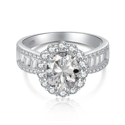 [Lumi Jewellery]1.5 Carat Dazzling Charming Oval Cut Banquet Ring