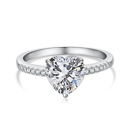 [Lumi Jewellery]2.0 Carat Dazzling Lustrous Heart Cut Lover Ring