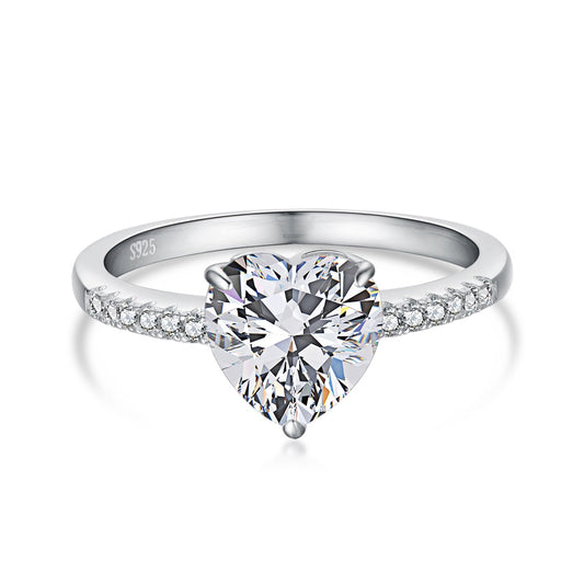 [Lumi Jewellery]2.0 Carat Dazzling Lustrous Heart Cut Lover Ring