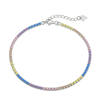 [Lumi Jewellery]Dazzling Colorful Round Cut Daily Bracelet
