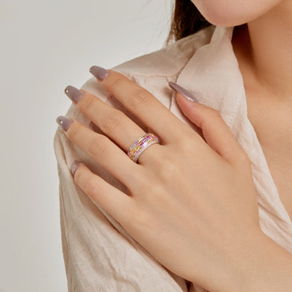 [Lumi Jewellery]Radiant Colorful Radiant Cut Daily Ring