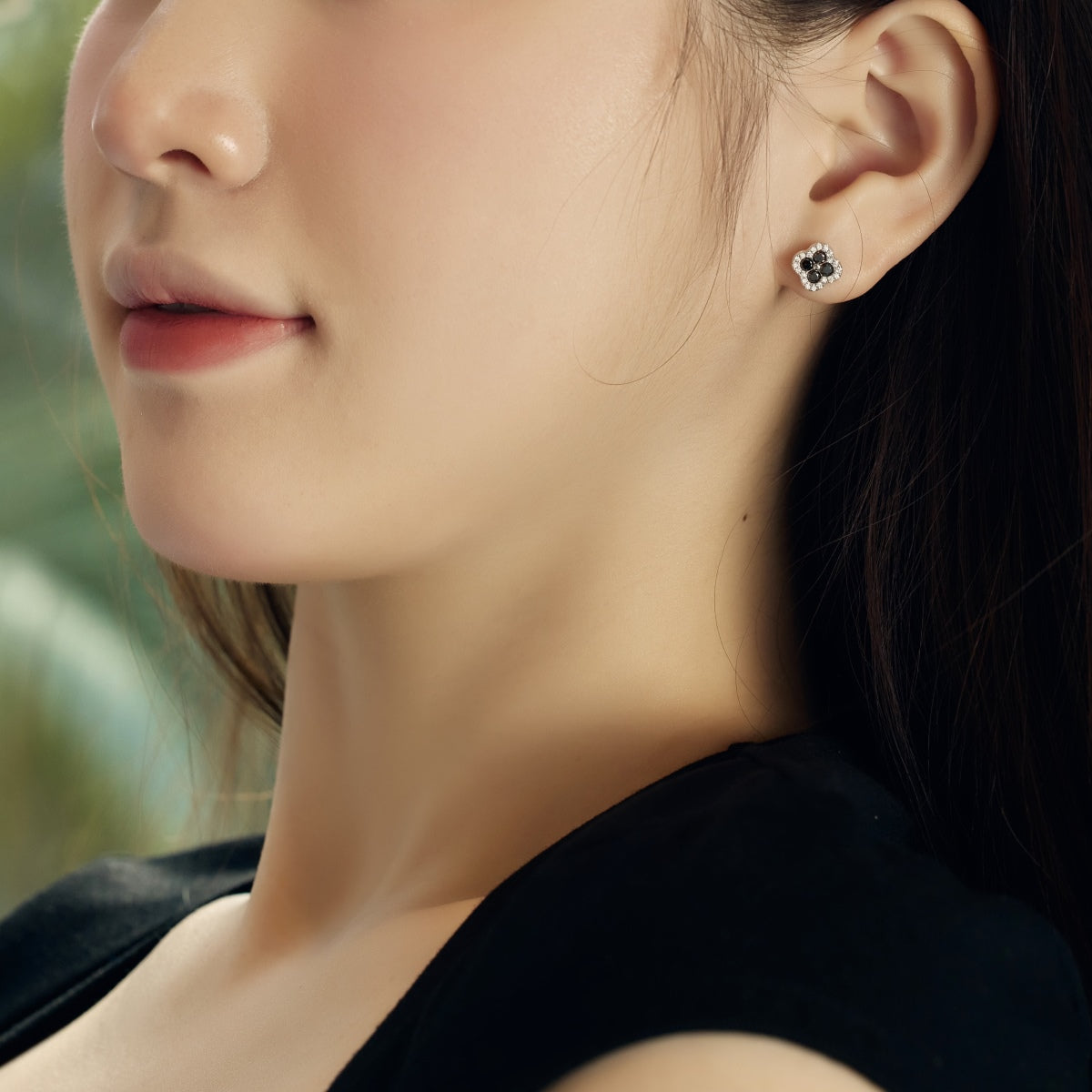[Lumi Jewellery]Four-Leaf Clover Flower Shaped Earrings
