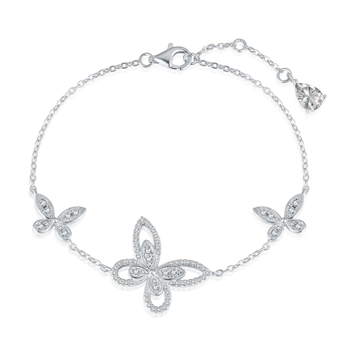 [Lumi Jewellery]Delicate Butterfly Pendant Bracelet