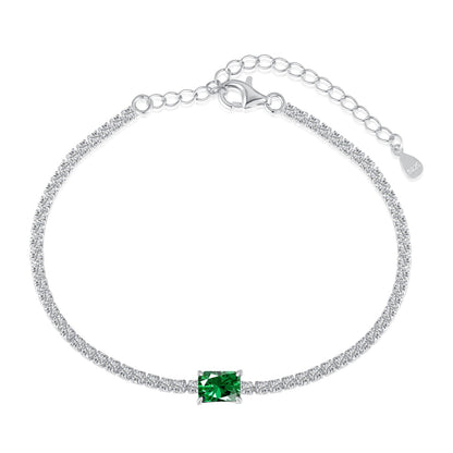 [Lumi Jewellery]1.0 Carat Unique Emerald Cut Banquet Bracelet
