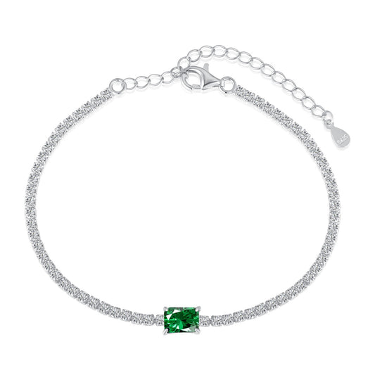[Lumi Jewellery]1.0 Carat Unique Emerald Cut Banquet Bracelet