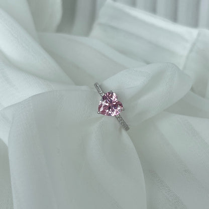 [Lumi Jewellery]2.0 Carat Dazzling Lustrous Heart Cut Lover Ring